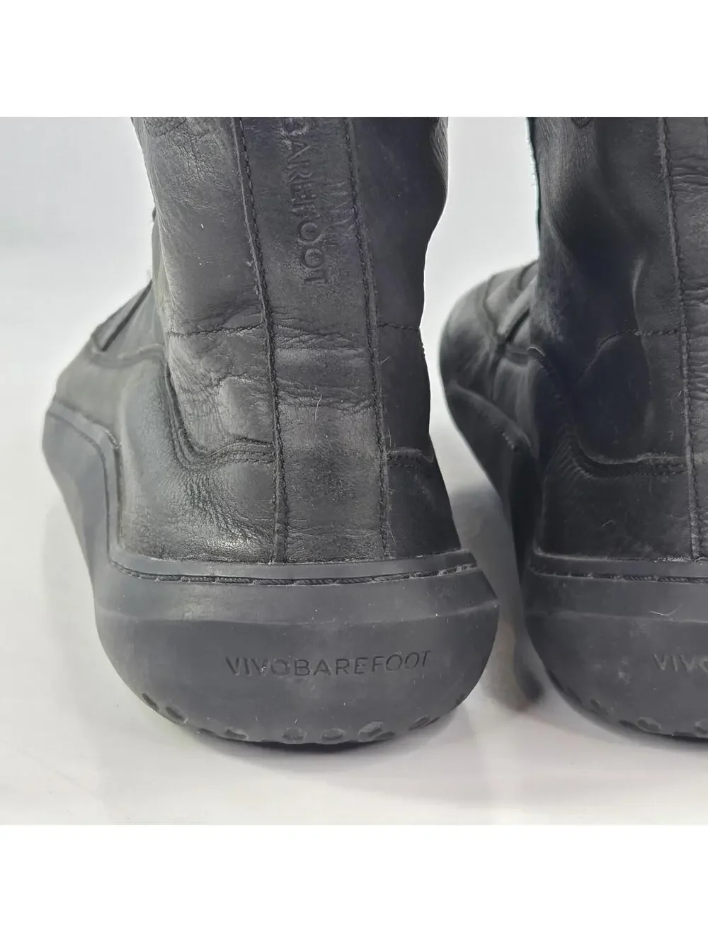 Vivobarefoot Gobi leather boots Size 48 US 14 Black Lace-Up Minimalist Boot